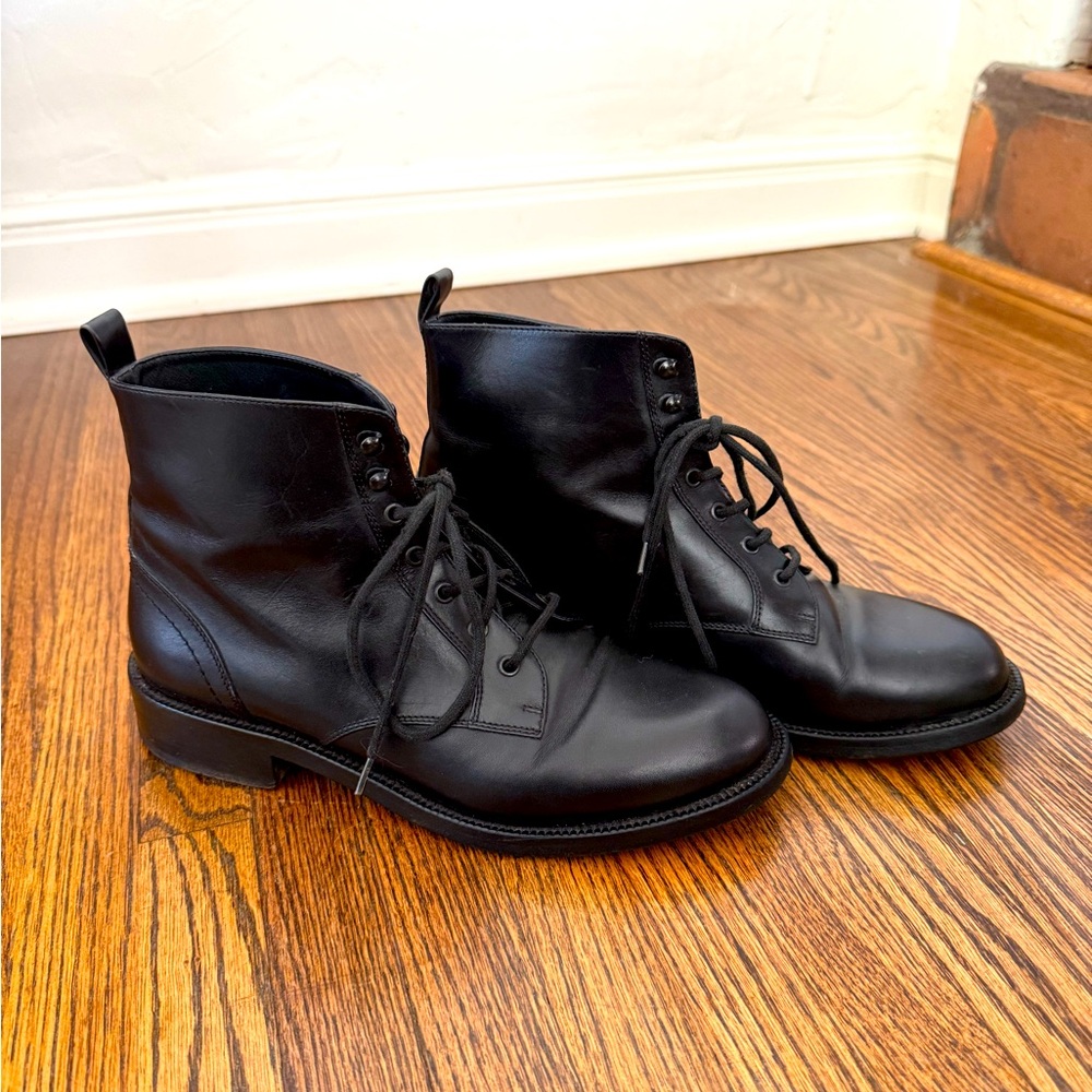 Saint Laurent Women’s Black Combat Boots